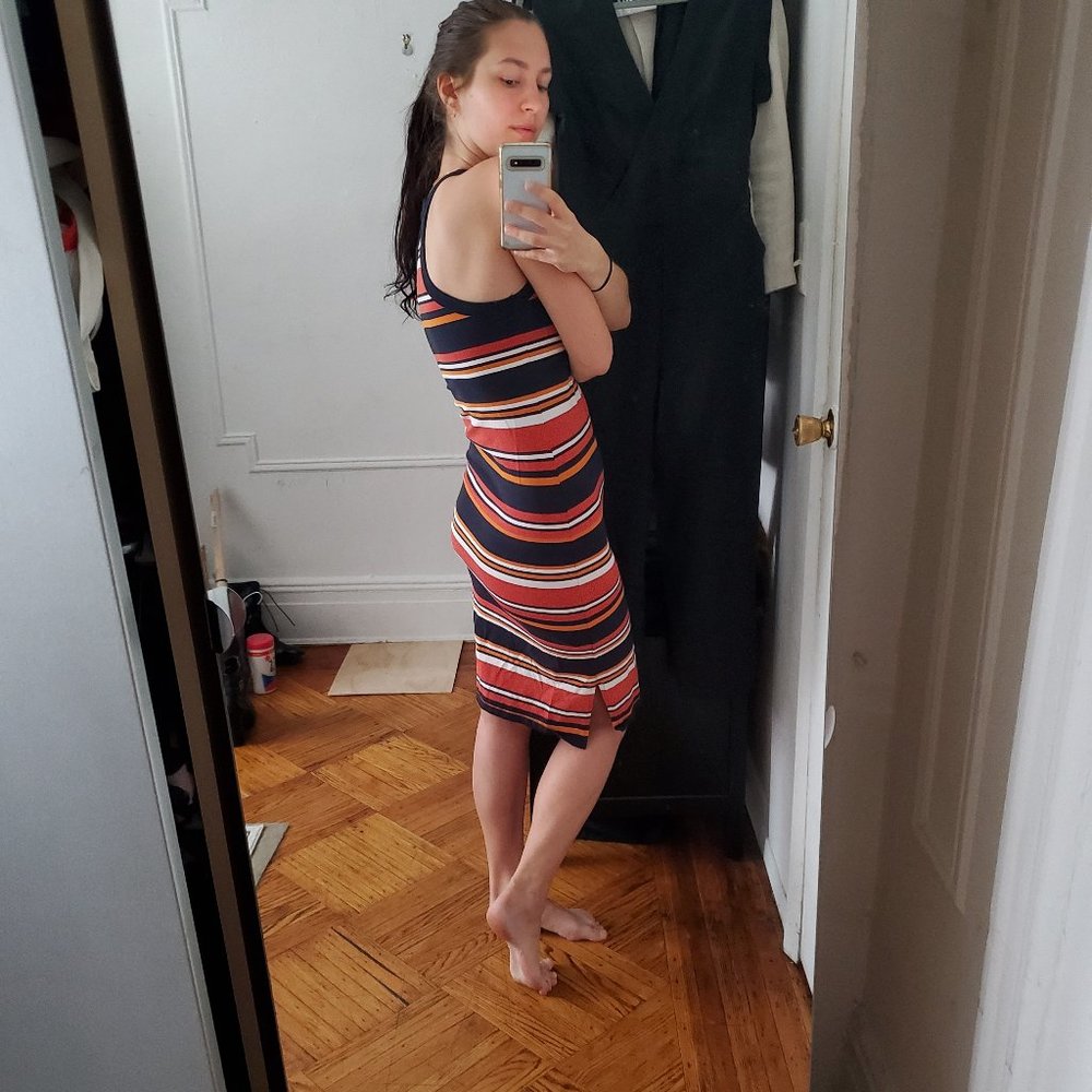 Striped midi dress - Picture 4 of 5